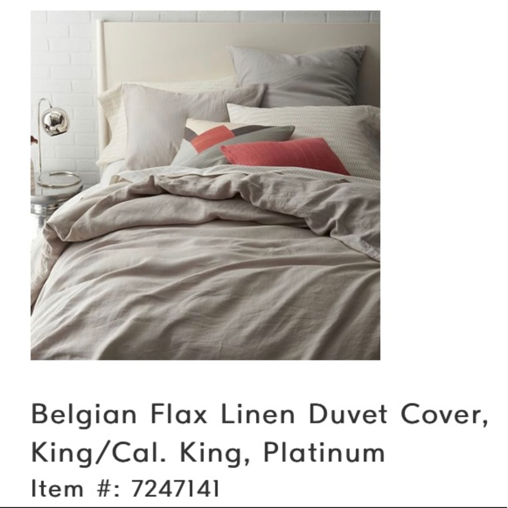 West Elm Belgian Flax Linen Duvet Cover & Shams